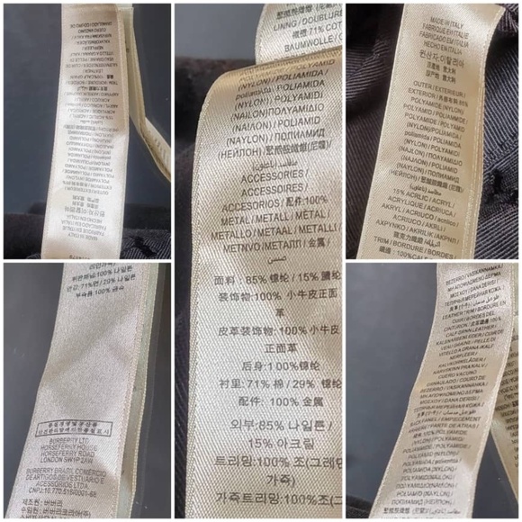 Authentic BURBERRY Nylon Large Rucksack Backpack Black/Brown - Picture 10 of 12